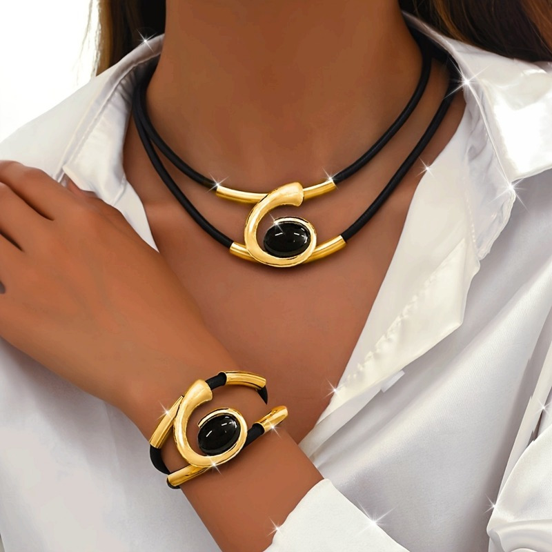 Ethnic Fashion Trend - Vintage Trend onregelmatige lederen touw ketting